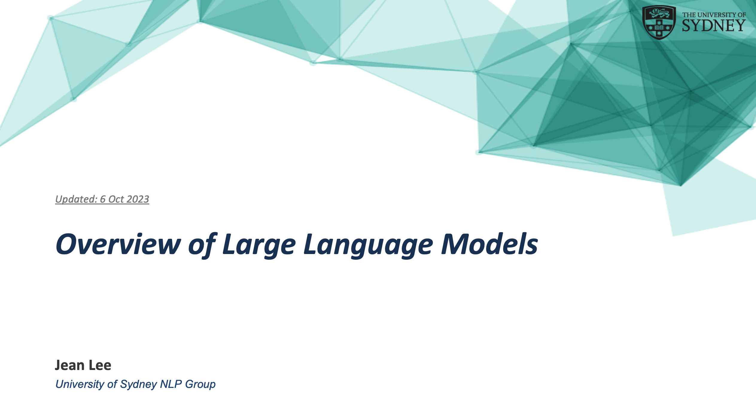 Overview of Large Language Models